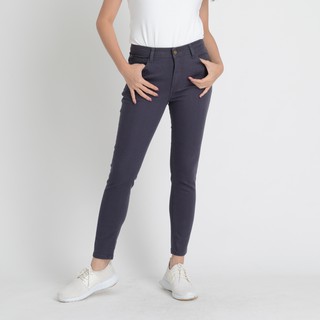 Guy Laroche The Perfect Waisted Jeans กางเกงกีลาโรช กางเกงยีนส์ขายาว ขอบเอวแนบกระชับ สีเทา (GL3KGY)