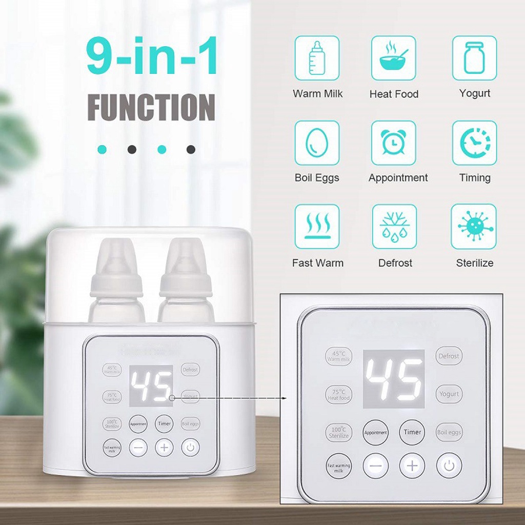 เครื่องอุ่นขวดนมอัตโนมัติ-อเนกประสงค์-220v-ระบบฆ่าเชื้อ-อุ่นเร็ว-สําหรับเด็กทารก