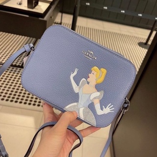 🎀 (สด-ผ่อน) ครอสบอดี้ COACH C3406 DISNEY X COACH MINI CAMERA BAG WITH CINDERELLA