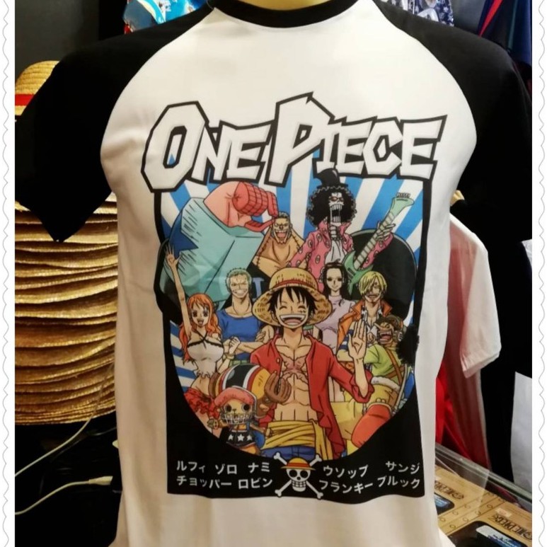 หมวกฟาง พิมพ์ลาย One Piece Serap Baju Onepiece Raglan | Shopee Thailand