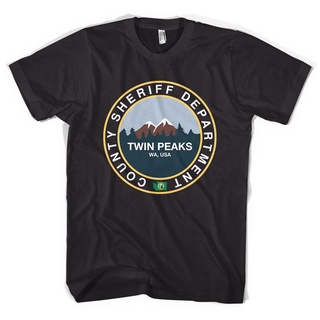 เสื้อยืด พิมพ์ลาย Twin Peaks County Sheriff Departt แฟชั่นสําหรับผู้ชาย 426372