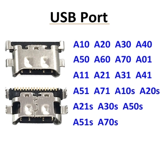 พอร์ตชาร์จ USB Type-C สําหรับ Samsung A20 A30 A50 A70 A51 A71 A21s A01 A30s A50s A20s A11 A21 A31 A12 2 ชิ้น