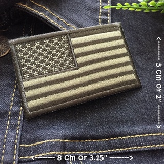 สินค้า ธง USA ตัวรีดติดเสื้อ อาร์มรีด อาร์มปัก ตกแต่งเสื้อผ้า หมวก กระเป๋า แจ๊คเก็ตยีนส์ Badge Embroidered Iron on Patch