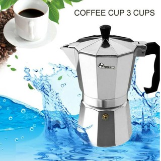 ภาพหน้าปกสินค้ากาต้มกาแฟสด เอสเพรสโซ่ MOKA POT ได้ 3 Cup/6 Cup  พร้อมส่ง ซึ่งคุณอาจชอบราคาและรีวิวของสินค้านี้