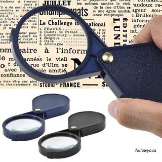 folღ Portable Magnifying Glass 5X Folding Pocket Magnifier 2.56Diameter Loupe