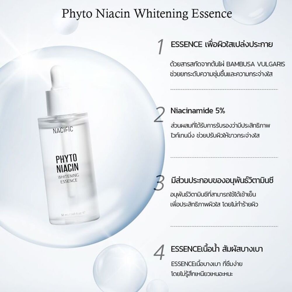 รูปภาพรายละเอียดของ Nacific Set 2 Item Fresh Herb Origin Serum 50ml + Phyto Niacin Whitening Essence 50ml.