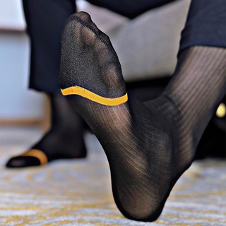 【CLEVER-MENMODE】ถุงเท้าข้อสั้น แบบบาง ระบายอากาศ สวมใส่สบาย สีทอง สไตล์นักธุรกิจ สําหรับผู้ชาย
