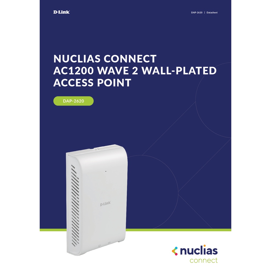 d-link-nuclias-connect-ac1200-wave-2-wall-plate-access-point-dap-2620-ของแท้รับประกันตลอดอายุการใช้งาน