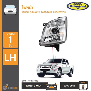 DIAMOND ไฟหน้า ISUZU DMAX ปี 2009-2011 PROJECTOR