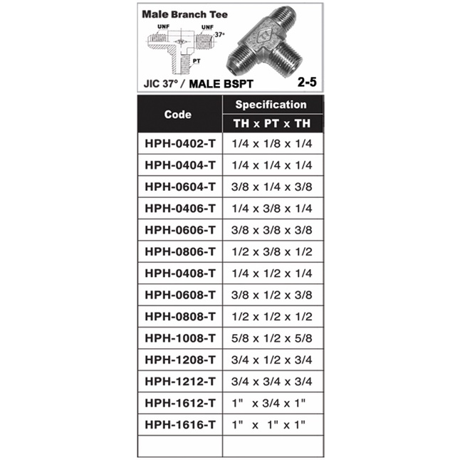 ข้อต่อไฮดรอลิค-hydraulic-male-branch-tee-เกลียว-th-x-pt-x-th-ข้อต่อสามทาง-เกลียวนอก-jic-37-x-pt-x-jic-37-250-bar