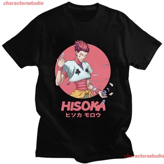 [2022]ผ้าฝ้ายคอกลม Manga HxH Hisoka Morow T Shirt Men Cotton Urban T-shirt Pink O-neck Oversize Japan Anime