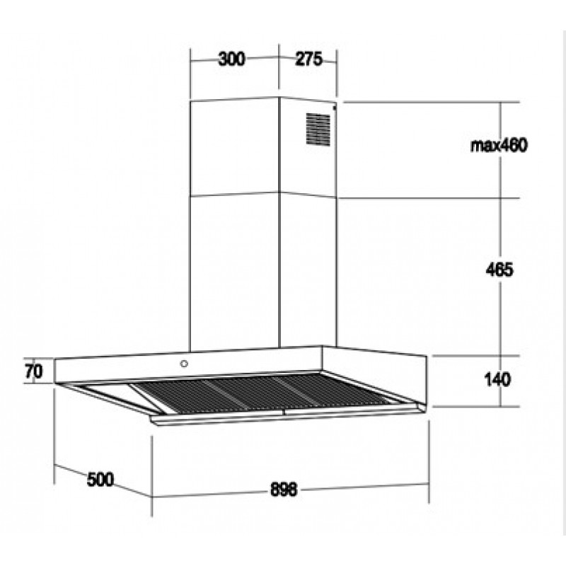 mex-เครื่องดูดควันกระโจมทรงกล่อง-ขนาด-90-ซม-รุ่น-k638bfx90