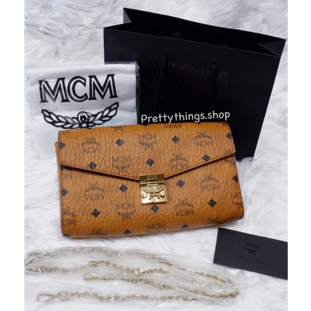 Mcm millie flap online crossbody in visetos