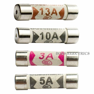 1ตัว ฟิวส์เซรามิก (Fuse ceramic)6x25MM. BS1362 250V มี 2A 3A 5A 10A 13A 15A 20A