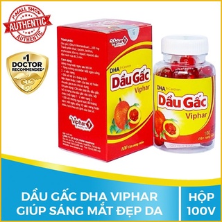 น้ำมันฟักข้าว พรีเมี่ยม DHA Viphar  บริสุทธิ์100% น้ำมันฟักข้าวเวียดนาม เกรดพรีเมี่ยม 500mg.100เม็ด กล่องแดงของแท้