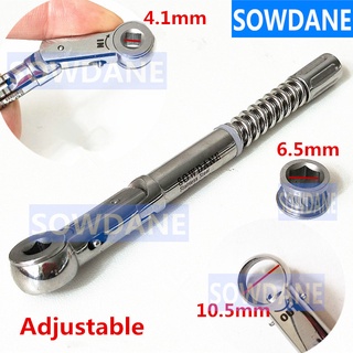 Stainless steel Dental Implant Torque Ratchet Wrench Tool TOP GERMAN QUALITY,10.5 MM , 10-50 NCM Top Quality With Driver