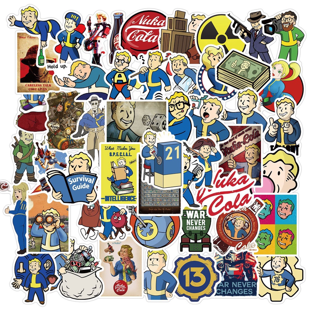 ภาพหน้าปกสินค้าPlayStation 2 FALLOUT 4 (เพลย์สเตชั่น 2) game PS sticker สติกเกอร์กันน้ำรูปแบบที่แตกต่างกัน, 50 ชิ้น จากร้าน baansticker บน Shopee