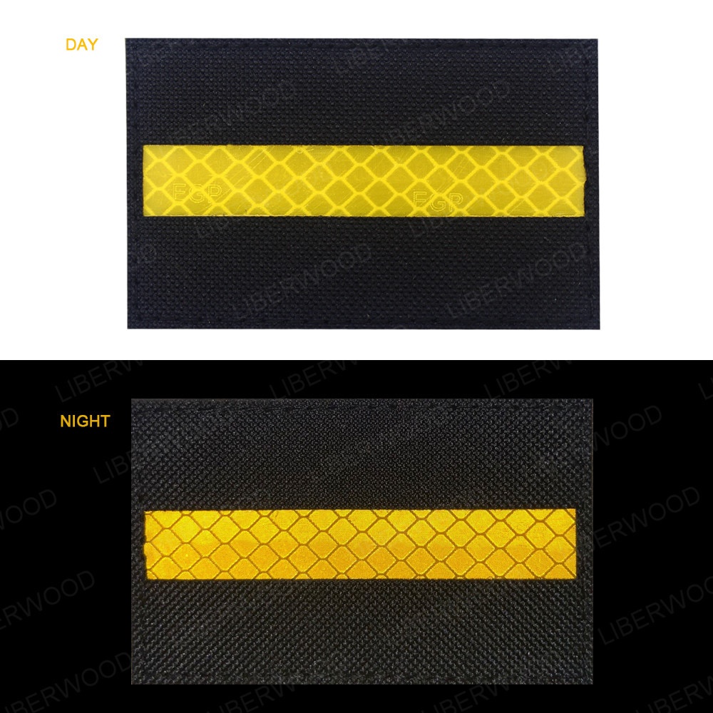 IR Infrared Safety Patch Fire Fighter Police Thin Blue Red Yellow Line ...