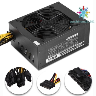 สินค้า พน้อมส่ง โมดูลาร์ พาวเวอร์ซัพพลาย 1800W สำหรับ 8 GPU Eth Rig Ethereum Miner