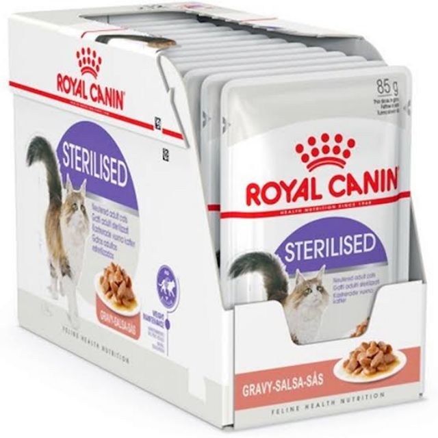 royal-canin-sterilised-gravy-cat-pouch-12ซอง-อาหารแมวทำหมัน-อาหารแมว-ทำหมัน-หมัน-อาหารเปียก-แมว-adult-cat