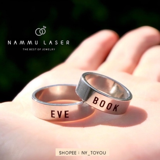 ภาพหน้าปกสินค้าแหวนสลักชื่อ แหวนคู่รัก แหวน แหวนสแตนเลสแท้ แหวนคู่รัก แหวนแฟชั่น แหวนรุ่น แหวนหน้าตรง ไม่ลอก nammulaser จากร้าน nammulaser บน Shopee