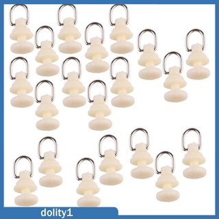 [Dolity1] รางเลื่อนผ้าม่าน แบบตะขอเกี่ยว สําหรับติดเพดาน 20 ชิ้น