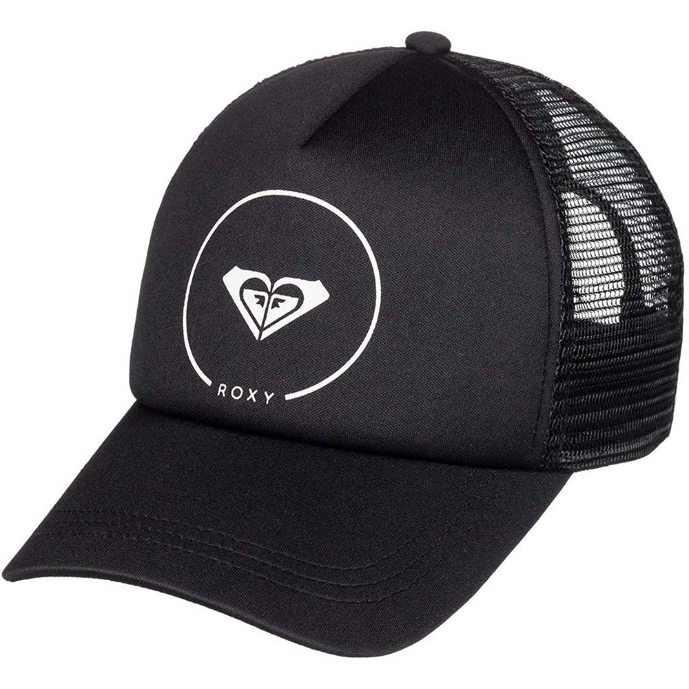 หมวกตาข่าย-roxy-trucker-ปรับระดับได้สําหรับผู้ชายสีดํา