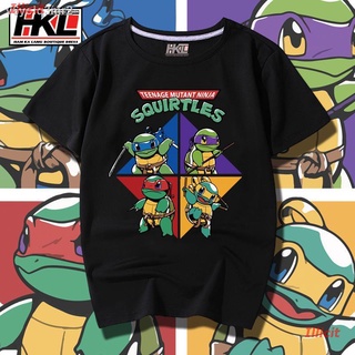 เสื้อยืดยอดนิยม [เสื้อยืดอนิเมะ]Pokemon Pokémon แขนสั้นชาย Jenny Turtles COS Ninja แอนิเมชั่น อินเทรนด์ เสื้อยืดแบรนด์ S