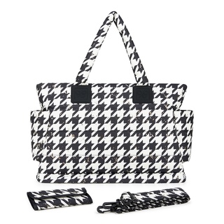 CiPU กระเป๋าคุณแม่ | กระเป๋าใส่ของเด็กอ่อน รุ่น AIRY Tote L สี Splash Gold Houndstooth