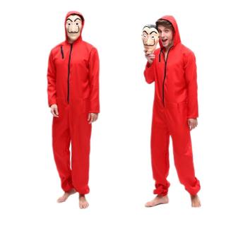 ภาพหน้าปกสินค้าพร้อมส่ง!! ชุดนักโทษ+หน้ากากฟรี ทรชนคนปล้นโลก La casa de papel Dali mask jump suit dali money heist ที่เกี่ยวข้อง