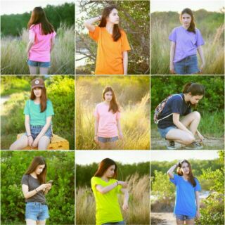 เสื้อยืดสีพื้น S-XXL