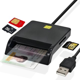 ภาพหน้าปกสินค้า4 in 1 Smart Card Reader IC SIM SD TF เครื่องอ่านบัตรสมาร์ทการ์ด บัตรประชาชน ซิมการ์ด SD และ Micro SD การ์ด USB 2.0 DM-H ที่เกี่ยวข้อง