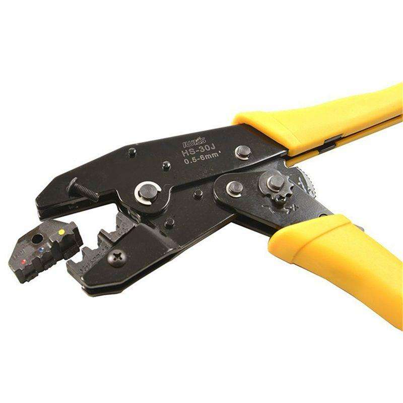 wire-crimper-set-decrustation-engineering-ratchet-terminal-crimping-plier-electrical-hand-tool-with-screwdriver-4-spare