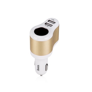 hoco. เครื่องชาร์จในรถยนต์« UC206 »จุดบุหรี่ USB คู่คู่