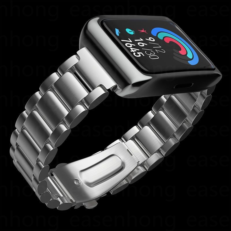 huawei-band-8-7-6-สายนาฬิกาข้อมือ-สเตนเลส-สําหรับ-huawei-band6-band-7-สาย-เข็มกลัด-สายนาฬิกา-สายรัดข้อมือ-เข็มขัด-สเตนเลส-สามลูกปัด