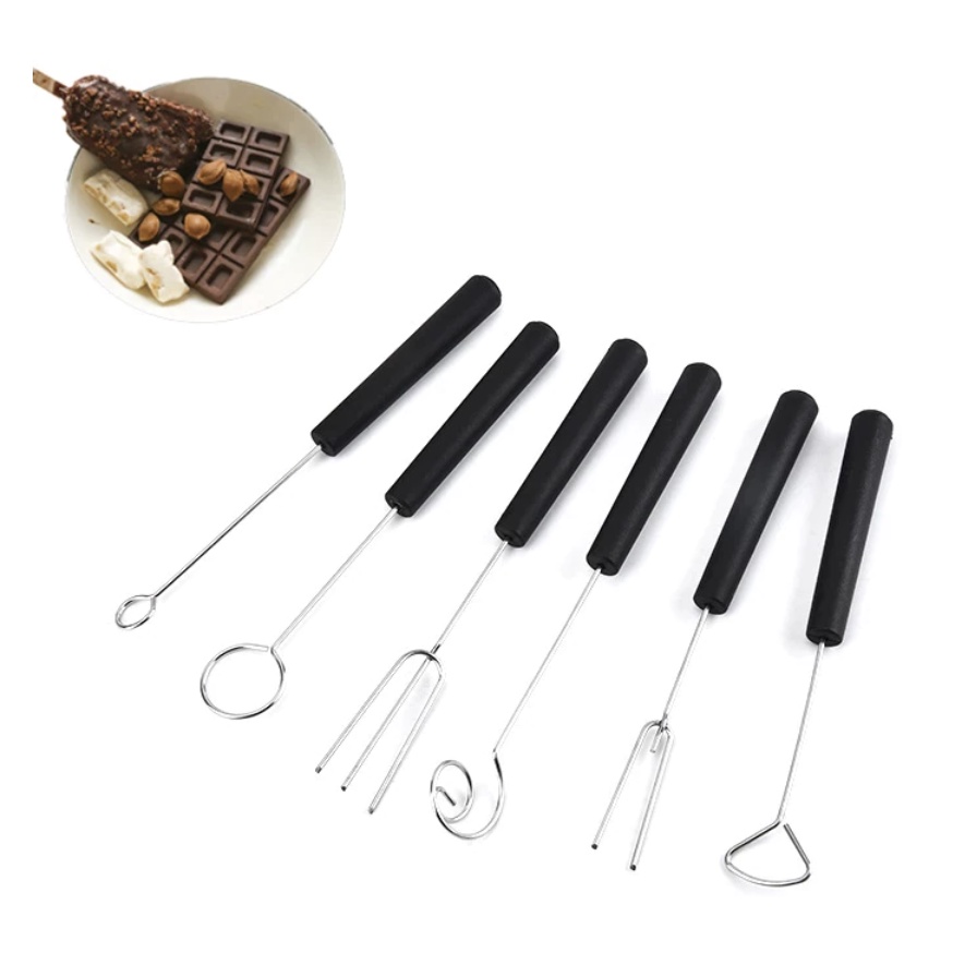 เครื่องมือตกแต่ง-ตัก-ช็อคโกแลต-candy-dipping-tools-chocolate-dipping-fork-spoons-chocolate-decorating-tool-set-6-ชิ้น