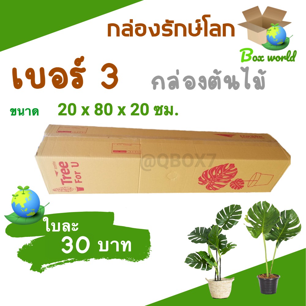 boxworld-กล่องต้นไม้-กล่องไปรษณีย์-เบอร์-3-ขนาด-20-x-80-x-20-ซม-5-ใบ