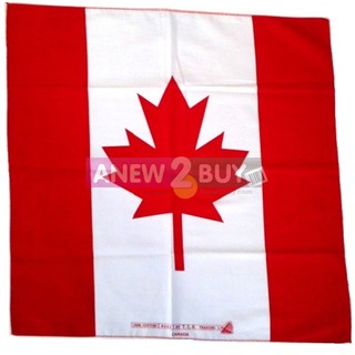 ผ้าพันคอ ผ้าโพกหัว ลายธงชาติแคนาดา (Bandana Canada Flag Scarf Canadian Headband)
