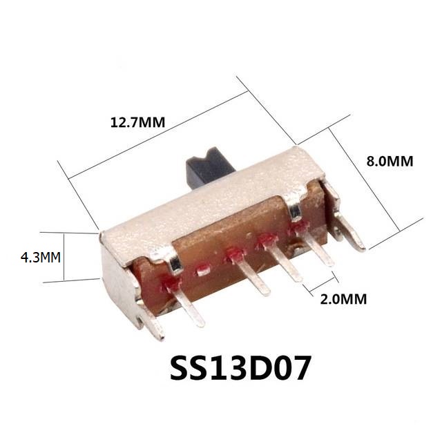 สวิทช์-เลื่อน-slide-switch-toggle-switch-4-ขา-ขนาด-4-3x12-7mm-สวิทช์เลื่อน-4ขา-ss13d07-1-ตัว