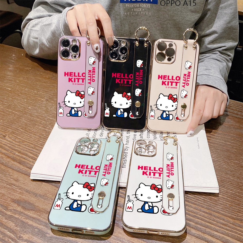 oppo-a15-a15s-a7-a5s-a12-a12s-a31-a12e-a53-a33-a74-a92-a52-2020-4g-5g-เคสออปโป้-สำหรับ-case-cartoon-anime-cats-wrist-strap-tpu-เคส-เคสโทรศัพท์-เคสมือถือ