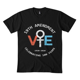 เสื้อยืด พิมพ์ลาย 19Th Amendment Vote Celebrating 7DMN สีดํา สไตล์คลาสสิก 100 ปี