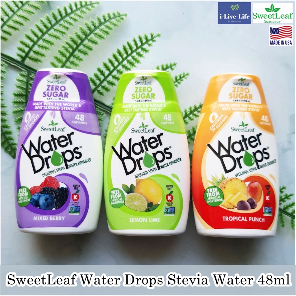 น้ำหยด SweetLeaf Water Drops Stevia Water 48ml Wisdom Natural
