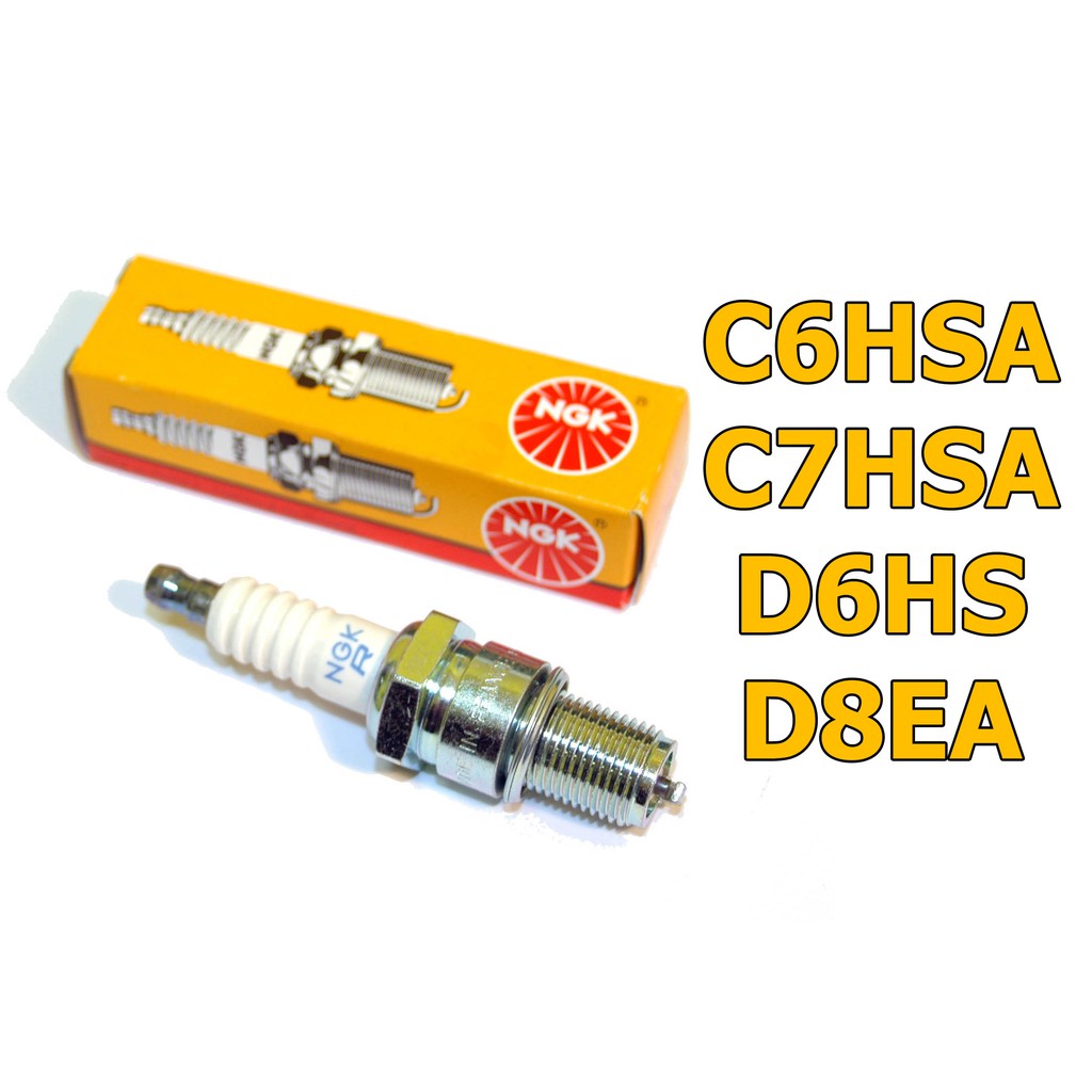 *+NGK หัวเทียน(C6HSA, C7HSA, D6HS, D8EA) สำหรับ รถจักรยานยนต์ | Shopee ...
