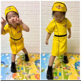 ชุดแอร์โฮสเตสเด็ก สีเหลือง#ชุดอาชีพเด็ก