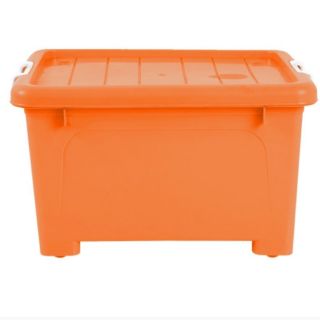 กล่องพลาสติก  ขนาด60ลิตร  สีส้ม