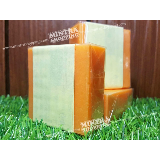 สบู่ส้มธรรมชาติ-สบู่กาลอง-galong-natural-orange-soap-65g