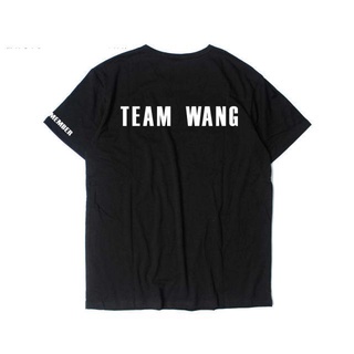 ◕GOT7 Wang Jiaer JACKSON กับเสื้อยืดแขนสั้น teamwang ฤดูร้อนนักเรียนควรสนับสนุนเสื้อผ้าสำหรับผู้ชายและผู้หญิง