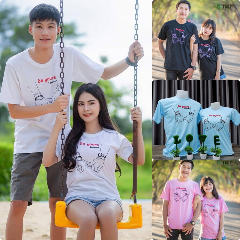 s-5xl-ผ้าฝ้าย-100-เกี่ยวก้อย-เสื้อยืด-คู่รัก-ชุดคู่-เสื้อเเฟชั่น-ชุดคู่รักสวยๆ-ขายเป็นตัว