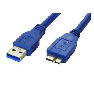 สินค้า สาย USB V 3.0 A To Micro B สำหรับ External Hard Drive HDD สีฟ้า High Speed 30 cm. // สาย ต่อกล่อง HDD