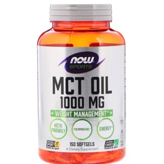 Now ฉลากใหม่ MCT Oil from coconut 1000mg 150 softgel